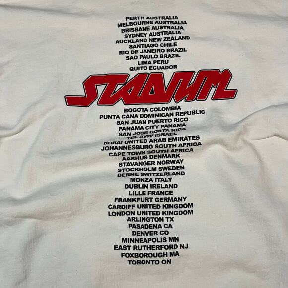 Justin Bieber Mens H&M Purpose Stadium Tour White Hoodie 2017 Sz Large Preowned - Picture 7 of 10